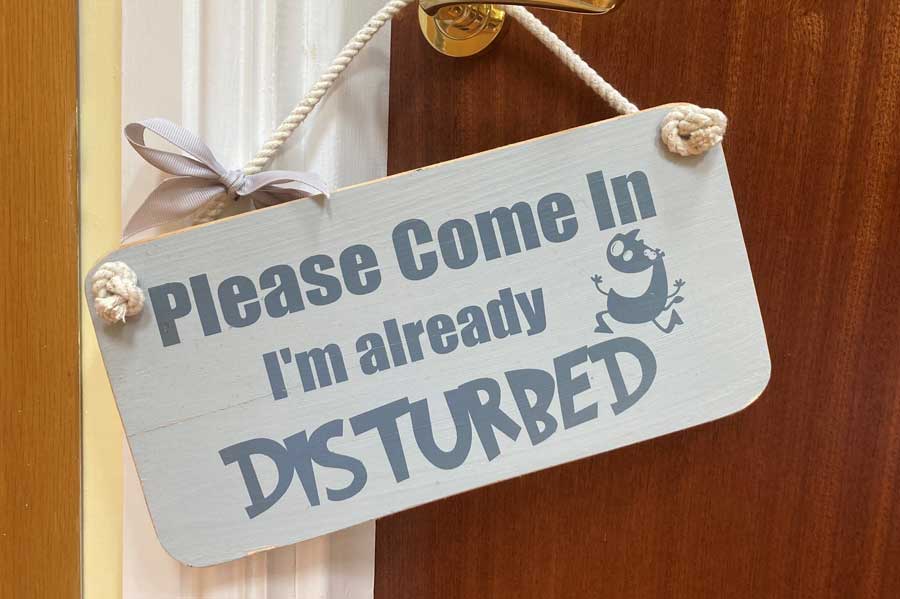 Kathryn-Bell-door-sign---come-in,-already-disturbed